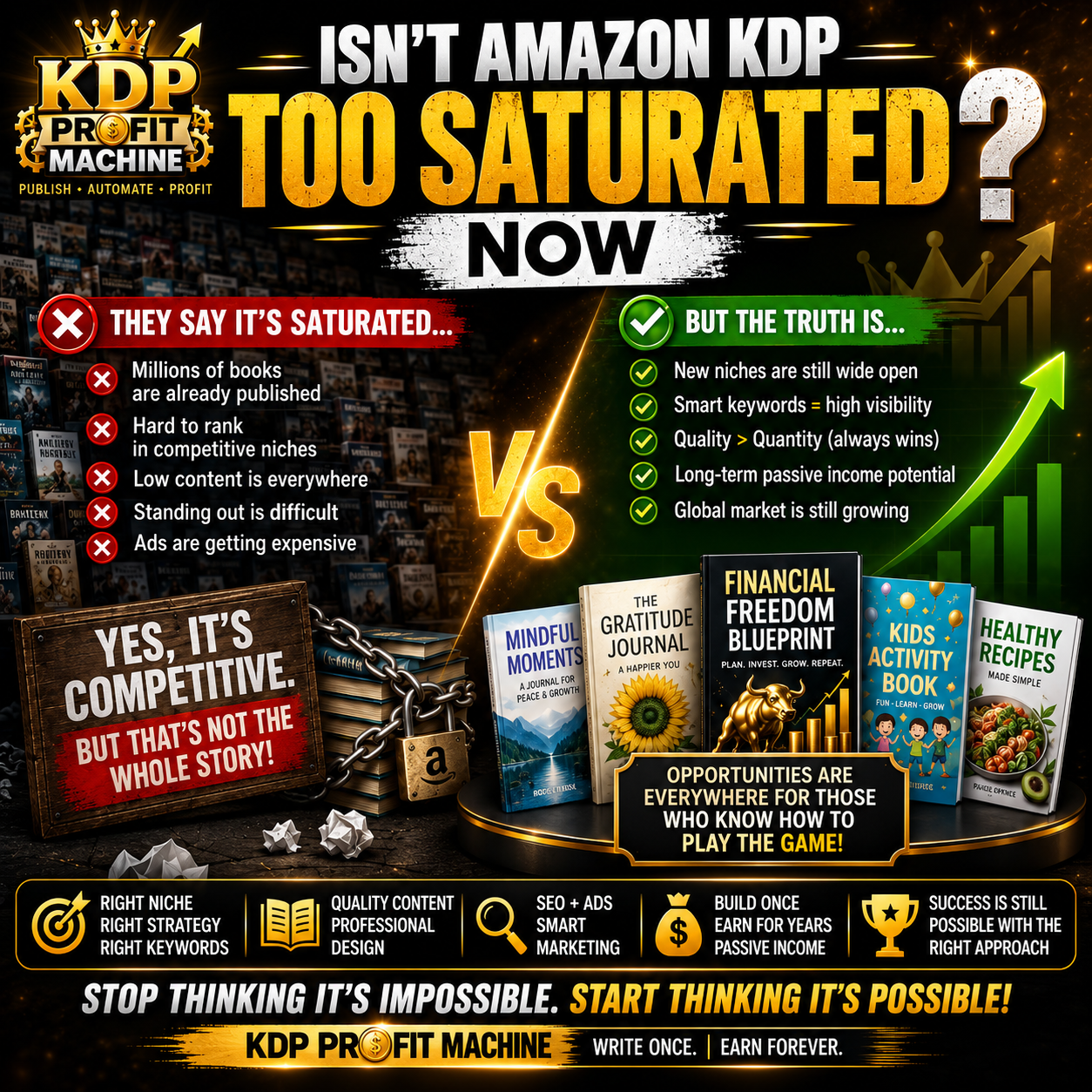 Isn't Amazon KDP Too Saturated Now?