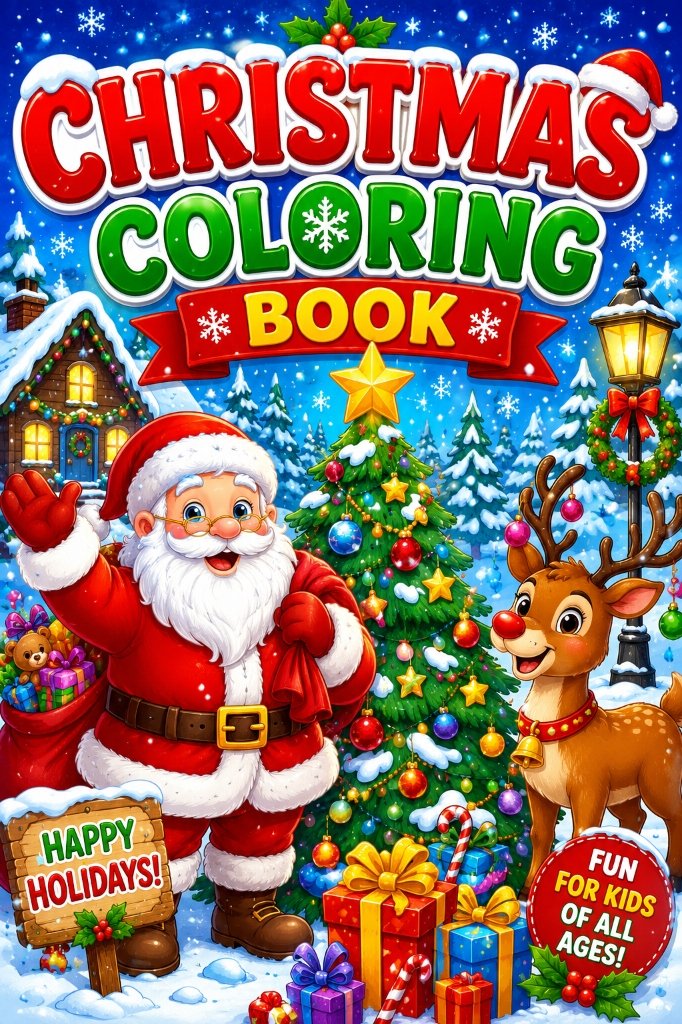 Christmas Coloring Book Cover