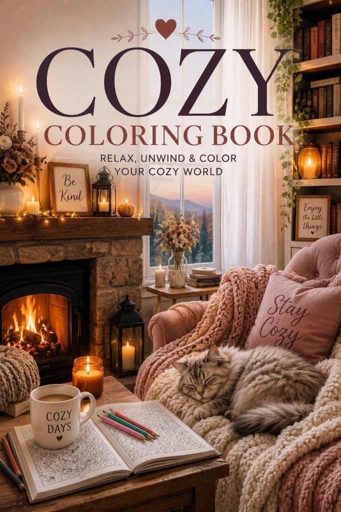 Cozy Coloring Book Cover
