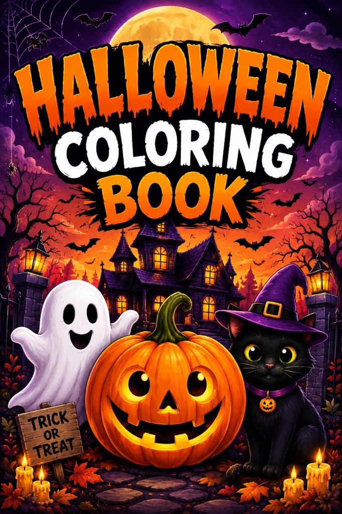 Halloween Coloring Book Cover